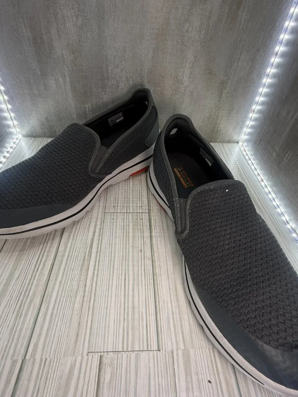 Skechers GOwalk 5 Ultra Go Goga Mat Slip On Shoes Men’s 13 Navy Gray 65474W